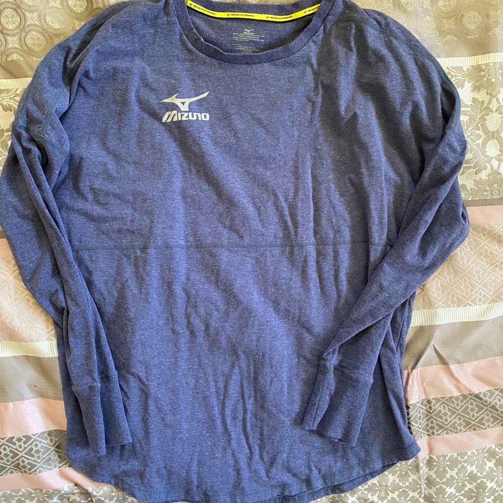 Mizuno Long Sleeve Heather Purple Performance Tee